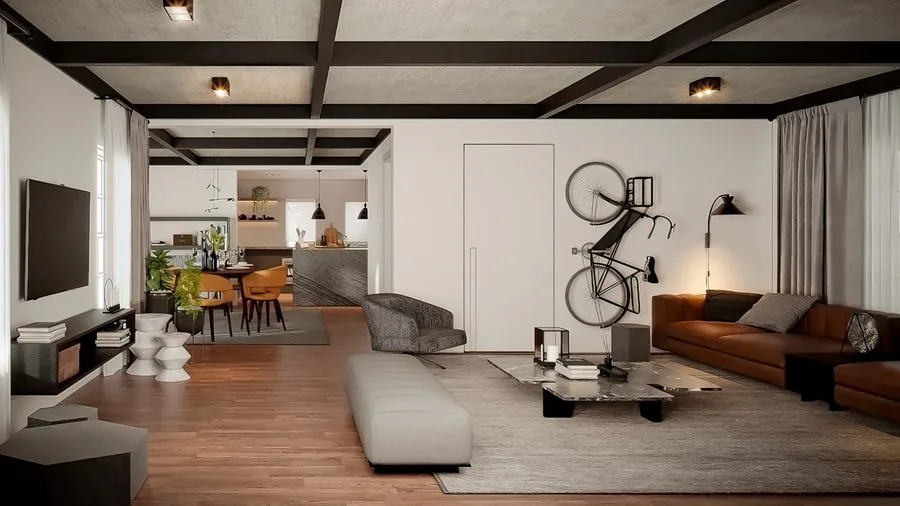 Gamma House living and collaboration space